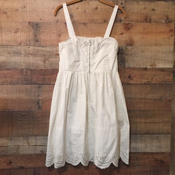 Marc Jacobs White Eyelet Sundress Adjustable/Removeable Straps Size 6 - Picture 2 of 16